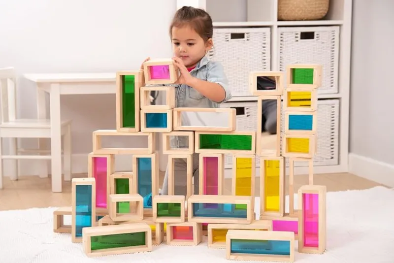 TickiT 36 Ladrillos De Construcción Arcoiris - ^ Juegos Montessori