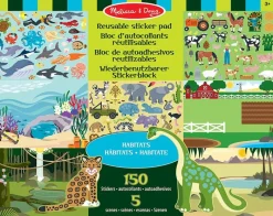Melissa & Doug 150 Pegatinas Reutilizables - Habitats - ^ Actividades Creativas De Ocio