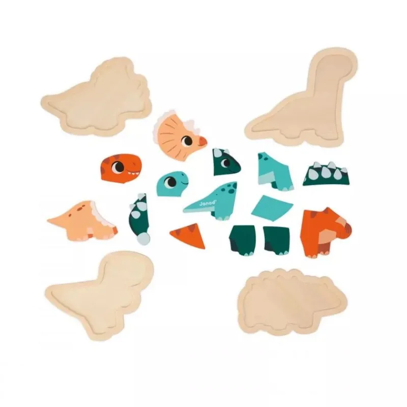 Janod 4 Puzles Evolutivos Dino - ^ Puzzles Para Niños
