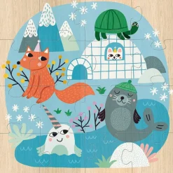 Vilac 3 Puzzles Animales Del Mundo - ^ Rompecabezas De 12 Piezas