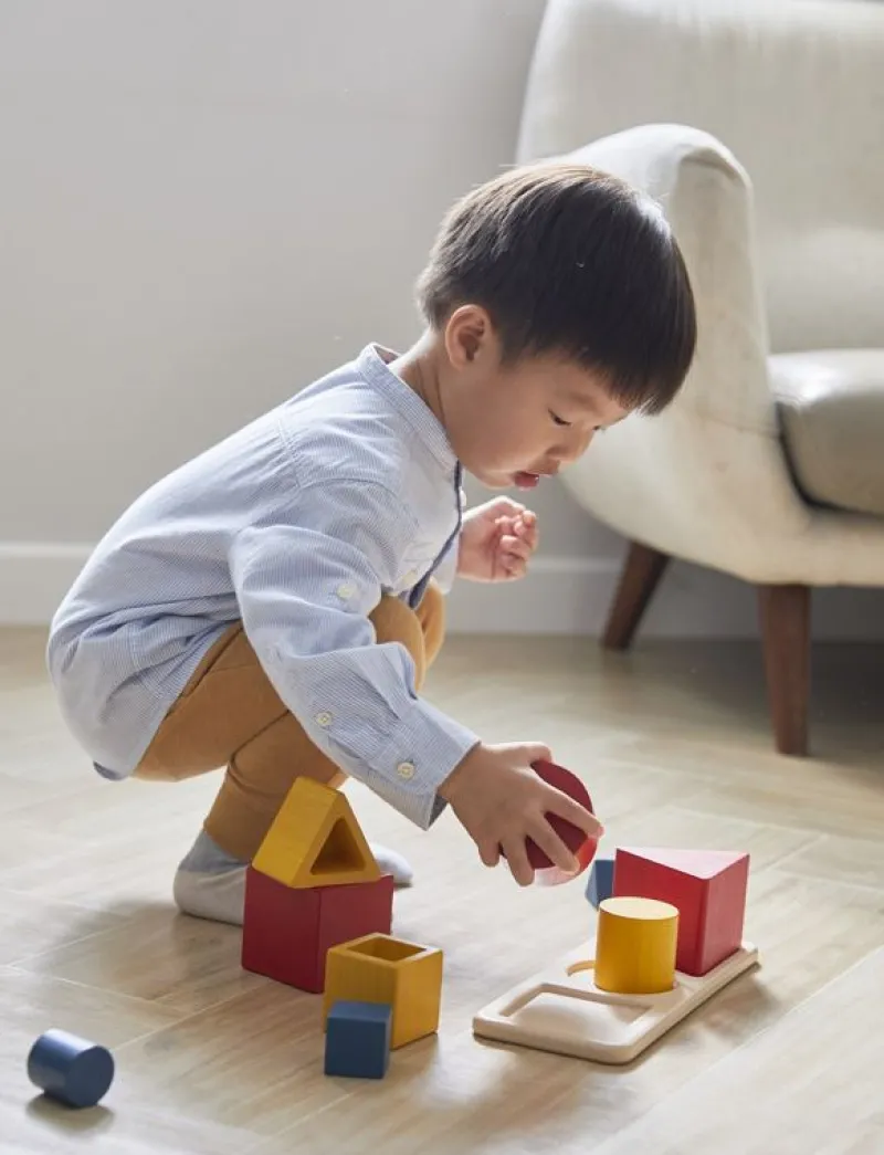 Plan Toys 3 Rompecabezas De Incrustacion De Formas - ^ Juegos Montessori