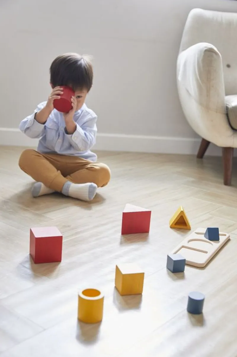 Plan Toys 3 Rompecabezas De Incrustacion De Formas - ^ Juegos Montessori