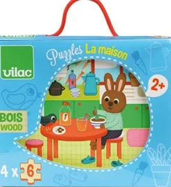 Vilac 4 Rompecabezas La Casa - ^ Rompecabezas De 12 Piezas