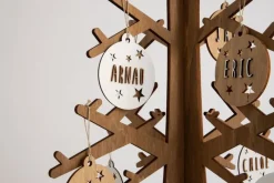 Vintiun Adorno De Navidad Personalizable, Madera Blanca - ^ Relojes Despertadores, Marcos De Fotos, Medidores De Altura, Espejos...