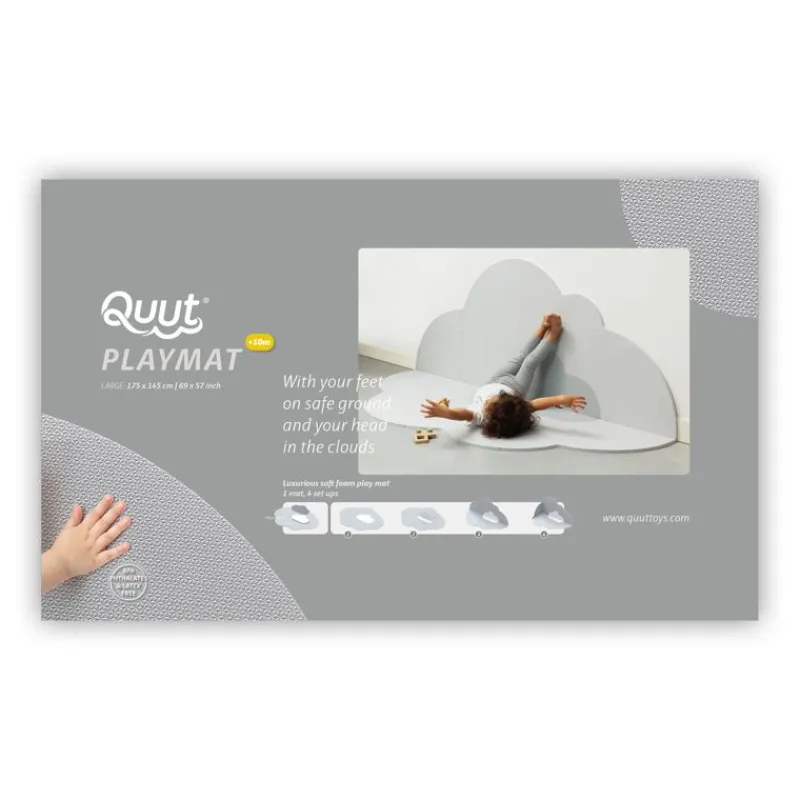 Quut Alfombra De Juego Nube Gris Perla 175 X 145 Cm - ^ Alfombras De Juego