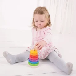 Bigjigs Toys Apilador De Arco Iris - ^ Bloques Y Juguetes Apilables