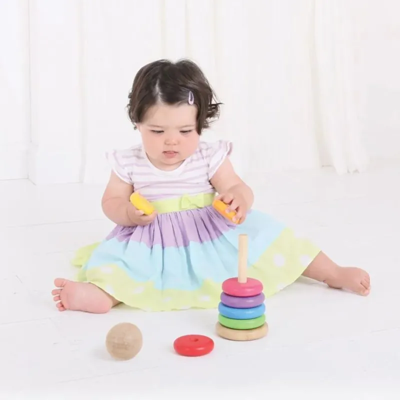 Bigjigs Toys Apilador De Arco Iris - ^ Bloques Y Juguetes Apilables
