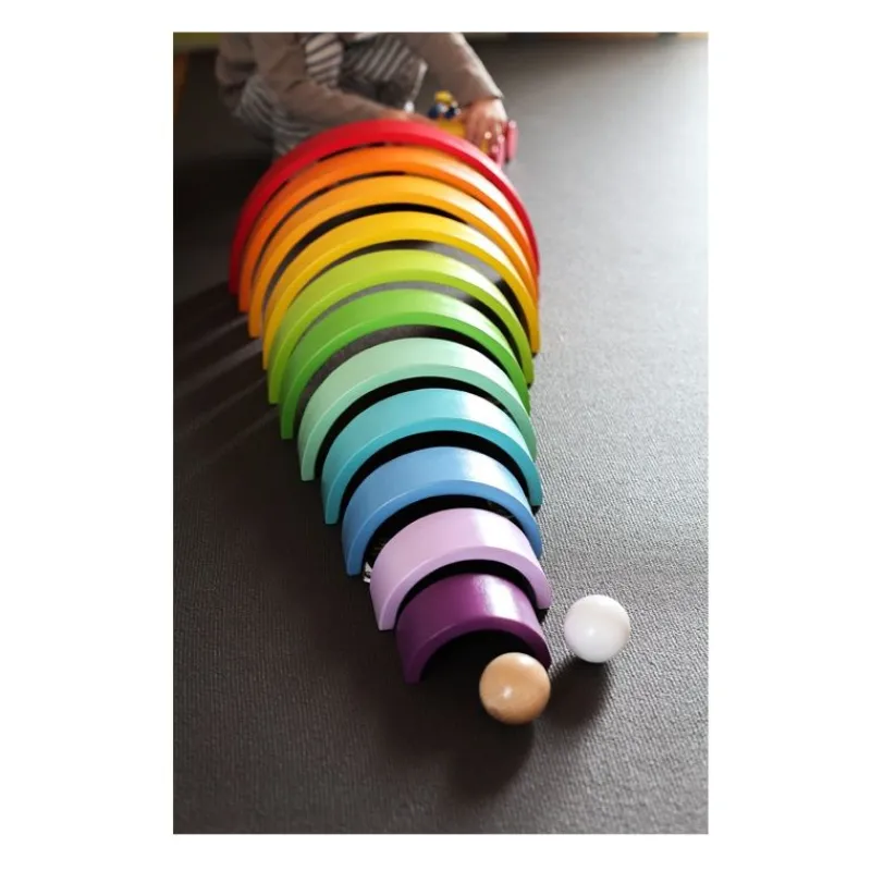 Small foot company Arcos De Construcción De Madera Arcoiris Xl - ^ Juguetes Para El Aprendizaje Temprano Y La Motricidad