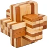 Fridolin Bloque De Bambu En Forma De Cruz - ^ Puzzles Y Rompecabezas