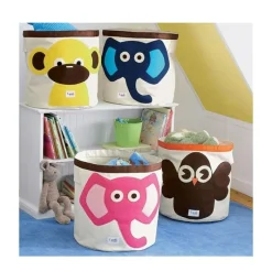 3 Sprouts Bolsa De Juguete Del Elefante Rosa - ^ Cajas De Juguetes Y Muebles De Almacenamiento