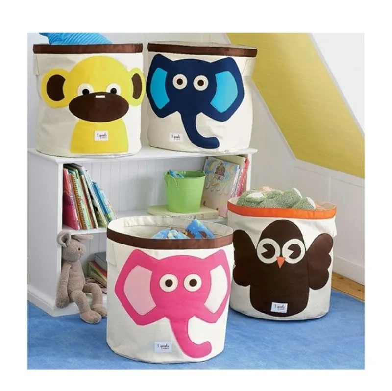 3 Sprouts Bolsa De Juguete Del Elefante Rosa - ^ Cajas De Juguetes Y Muebles De Almacenamiento
