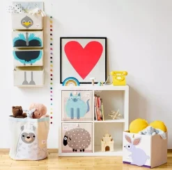 3 Sprouts Bolsa De Juguetes Lama - ^ Cajas De Juguetes Y Muebles De Almacenamiento
