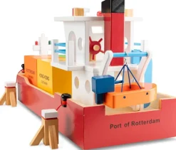 New Classic Toys Buque Portacontenedores Con 4 Contenedores - ^ Grúas, Tractores, Aviones...