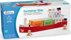 New Classic Toys Buque Portacontenedores Con 4 Contenedores - ^ Grúas, Tractores, Aviones...