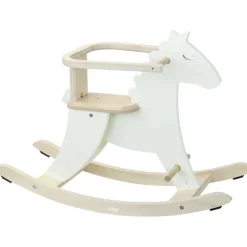 Vilac Caballito Mecedor De Madera Blanco Marfil Con Arco - ^ Escalas