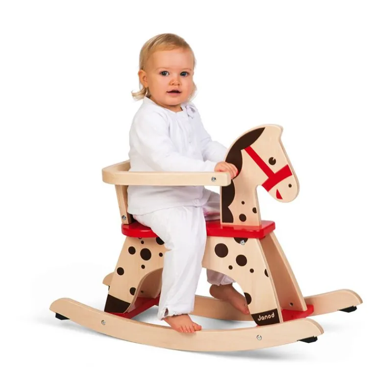 Janod Caballo Balancin Caramel De Madera Rojo - ^ Escalas