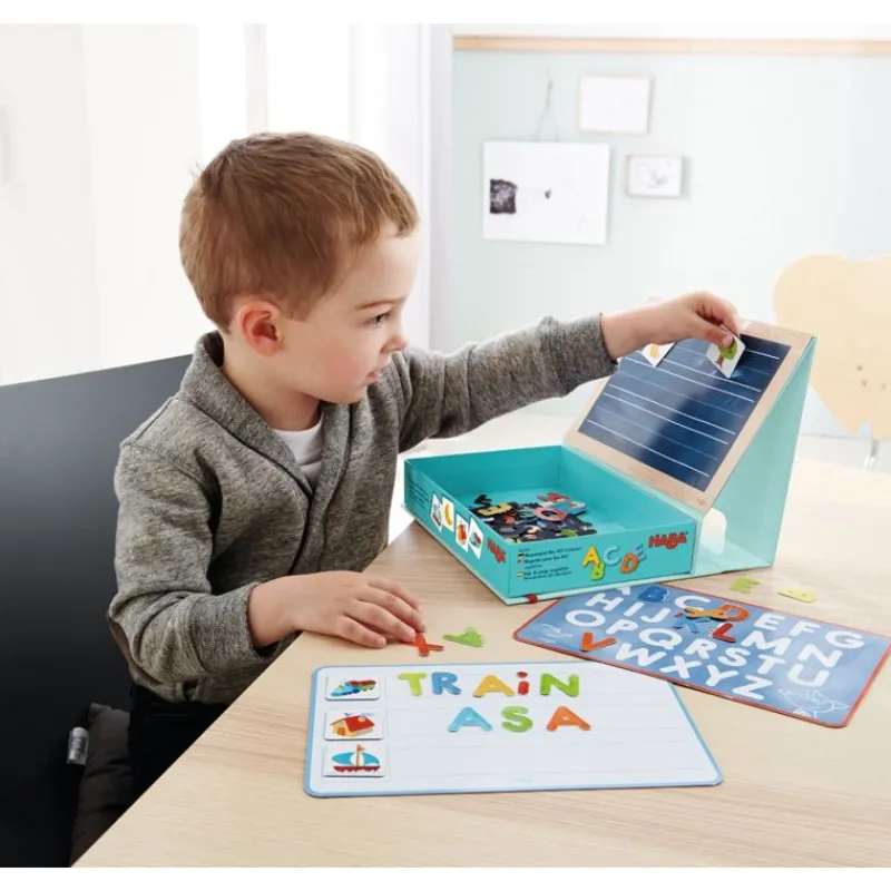 Haba Caja De Juegos Magnéticos - Alfabeto - ^ Aprender Divirtiéndose