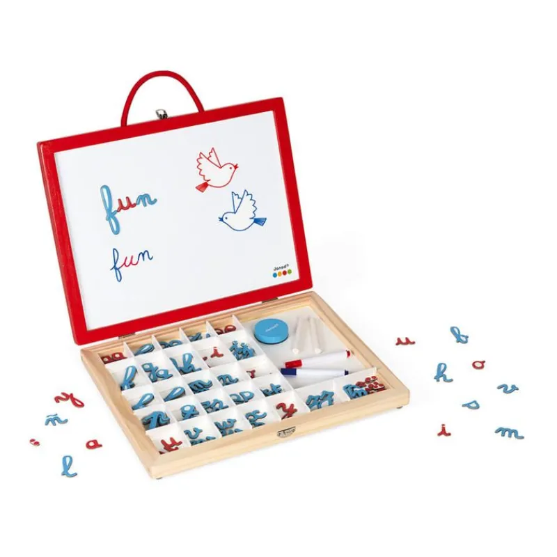 Janod Caja De Letras Cursivas 4 En 1 - ^ Aprender Divirtiéndose