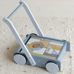 Little Dutch Carrito Andador De Madera Con Bloques Oceano - ^ Carros De Paseo