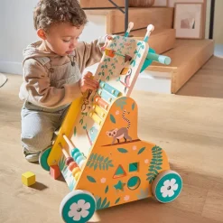 Janod Carrito Andador Multiactividades De Madera Tropik - ^ Carros De Paseo