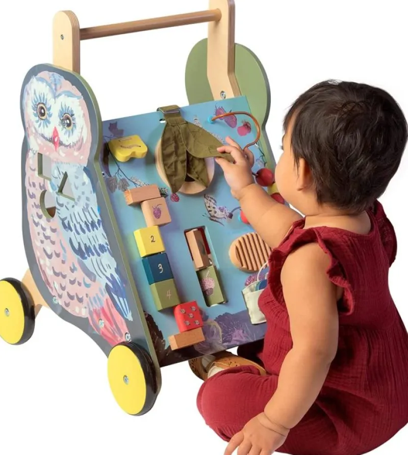 Manhattan Toy Carrito De Empuje Con Actividades Buho - ^ Carros De Paseo