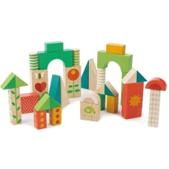Tender Leaf Toys Carro De Paseo Con Bloques De Colores - ^ Bloques De Construcción