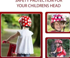 Kiddimoto Casque Red Dotty Medium - ^ Cascos Y Guantes