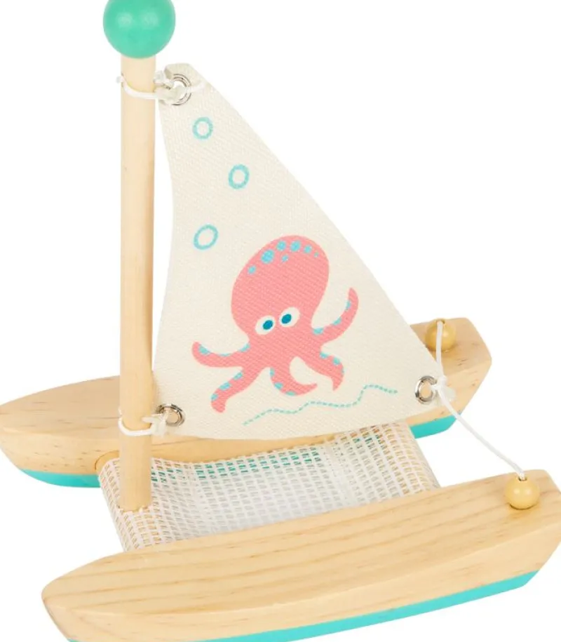 Small foot company Catamaran De Madera Para El Baño - ^ Barcos, Juguetes Para El Agua Y La Playa