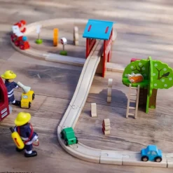 Bigjigs Toys Circuito De Tren Fuego Y Rescate - ^ Rutas Del Tren Brio
