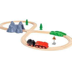 Brio Circuito Figura 8 Con Locomotora A Bateria De Vapor Roja - ^ Locomotoras, Vagones Y Trenes Brio