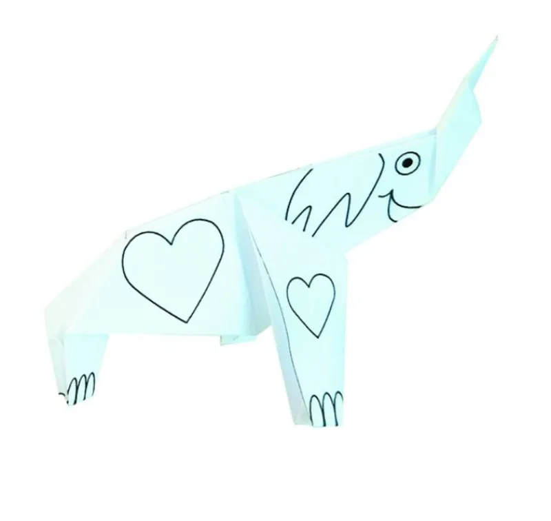 Fridolin Coloring Origami - Elefante - ^ Actividades Creativas De Ocio