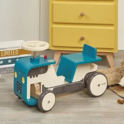 Janod Correpasillos Tractor De Madera Azul - ^ Transportistas
