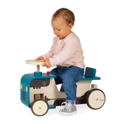 Janod Correpasillos Tractor De Madera Azul - ^ Transportistas