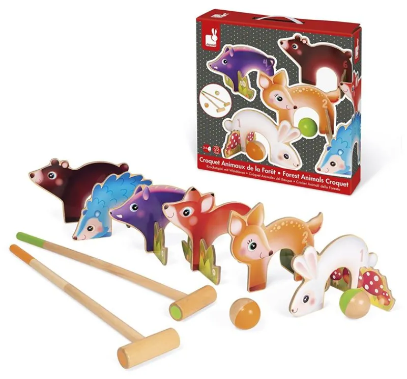 Janod Croquet Animales Del Bosque - ^ Bolos, Petanca Y Croquet