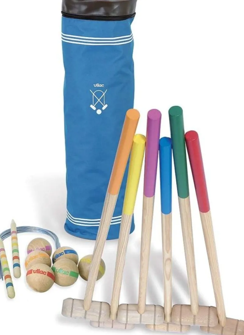 Vilac Croquet De Madera Para 6 Jugadores - ^ Bolos, Petanca Y Croquet