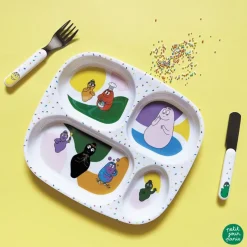 Petit Jour Cubiertos De Aprendizaje Barbapapa - ^ Una Mesa