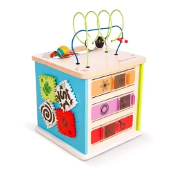 Hape Toys Cubo De Actividades De La Estacion De La Innovacion - ^ Juguetes Para El Aprendizaje Temprano Y La Motricidad