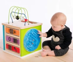 Hape Toys Cubo De Actividades De La Estacion De La Innovacion - ^ Juguetes Para El Aprendizaje Temprano Y La Motricidad