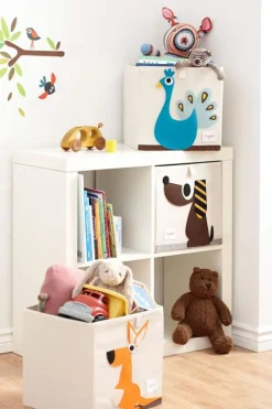 3 Sprouts Cubo De Almacenamiento Kangaroo - ^ Cajas De Juguetes Y Muebles De Almacenamiento