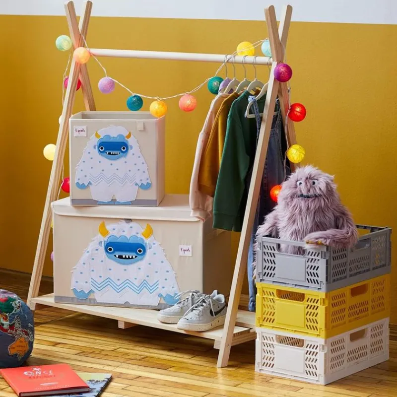 3 Sprouts Cubo De Almacenamiento Yeti - ^ Cajas De Juguetes Y Muebles De Almacenamiento