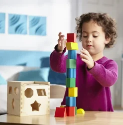 Melissa & Doug Cubo De Clasificacion De Formas - ^ Cajas De Forma