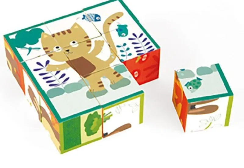 Janod Cubos Color Animal - ^ Bloques Y Juguetes Apilables