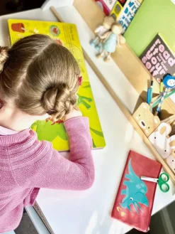 Tender Leaf Toys Escritorio Y Silla Para Niños De Contrachapado Y Madera De Hevea - ^ Escritorios, Mesas Y Sillas