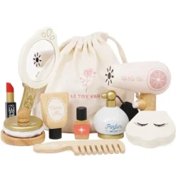 Le Toy Van Estuche De Belleza De Tela Con Accesorios De Madera - ^ Abalorios Y Joyas
