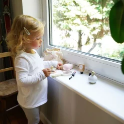 Le Toy Van Estuche De Belleza De Tela Con Accesorios De Madera - ^ Abalorios Y Joyas