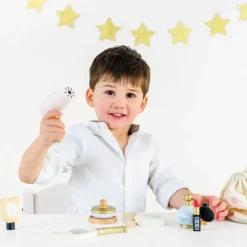 Le Toy Van Estuche De Belleza De Tela Con Accesorios De Madera - ^ Abalorios Y Joyas