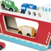 Melissa & Doug Ferry Y 4 Vehiculos De Madera - ^ Grúas, Tractores, Aviones...