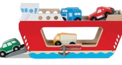 Melissa & Doug Ferry Y 4 Vehiculos De Madera - ^ Grúas, Tractores, Aviones...