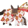 Papo Figura Caballo Del Caballero Blanco Flor De Lis - ^ Caballeros