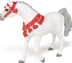 Papo Figura De Caballo Arabe Blanco Con Traje De Desfile - ^ Caballos